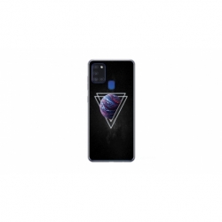 Husa personalizata tip carcasa HQPrint pentru Samsung Galaxy A21S, model Triangle Planet, multicolor, S1D1M0278