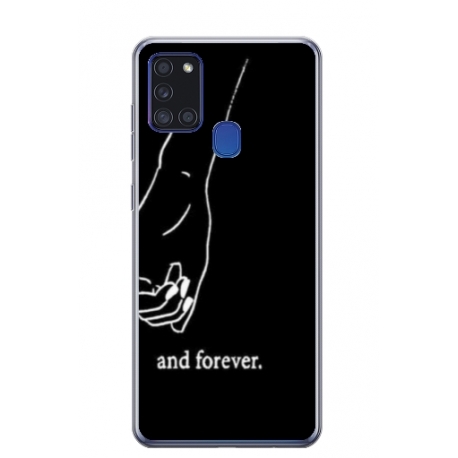 Husa personalizata tip carcasa HQPrint pentru Samsung Galaxy A21S, model Always and Forever 2, multicolor, S1D1M0280