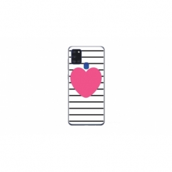 Husa personalizata tip carcasa HQPrint pentru Samsung Galaxy A21S, model Heart, multicolor, S1D1M0291
