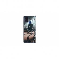 Husa personalizata tip carcasa HQPrint pentru Samsung Galaxy A21S, model Chain Man, multicolor, S1D1M0296