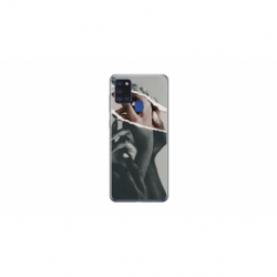 Husa personalizata tip carcasa HQPrint pentru Samsung Galaxy A21S, model Black and White Hands, multicolor, S1D1M0300