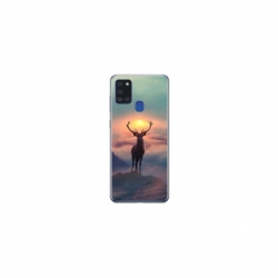 Husa personalizata tip carcasa HQPrint pentru Samsung Galaxy A21S, model Antlers, multicolor, S1D1M0303