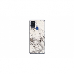 Husa personalizata tip carcasa HQPrint pentru Samsung Galaxy A21S, model White Marble, multicolor, S1D1M0325