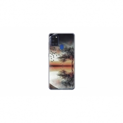 Husa personalizata tip carcasa HQPrint pentru Samsung Galaxy A21S, model Time Flies 3, multicolor, S1D1M0366