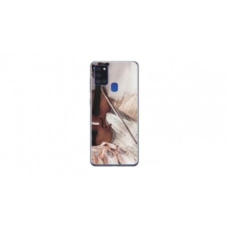 Husa personalizata tip carcasa HQPrint pentru Samsung Galaxy A21S, model Violon, multicolor, S1D1M0371