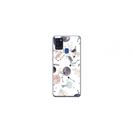 Husa personalizata tip carcasa HQPrint pentru Samsung Galaxy A21S, model Abstract 6, multicolor, S1D1M0372