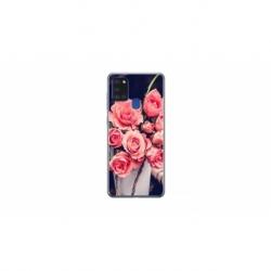 Husa personalizata tip carcasa HQPrint pentru Samsung Galaxy A21S, model Flowers 22, multicolor, S1D1M0379