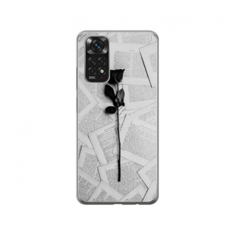 Husa personalizata tip carcasa HQPrint pentru Xiaomi Redmi Note 11, model Black Rose, multicolor, S1D1M0021