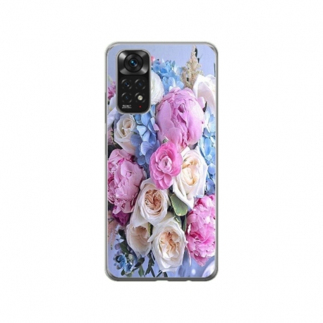 Husa personalizata tip carcasa HQPrint pentru Xiaomi Redmi Note 11, model Flowers 1, multicolor, S1D1M0026