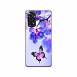 Husa personalizata tip carcasa HQPrint pentru Xiaomi Redmi Note 11, model Butterfly 2, multicolor, S1D1M0029