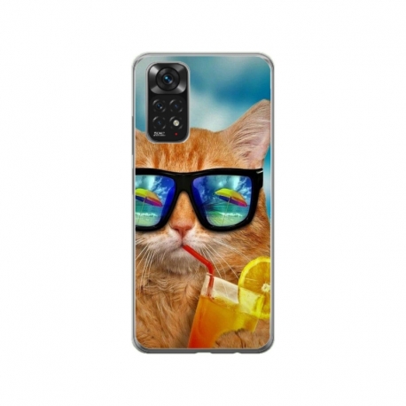 Husa personalizata tip carcasa HQPrint pentru Xiaomi Redmi Note 11, model Cool Cat, multicolor, S1D1M0031