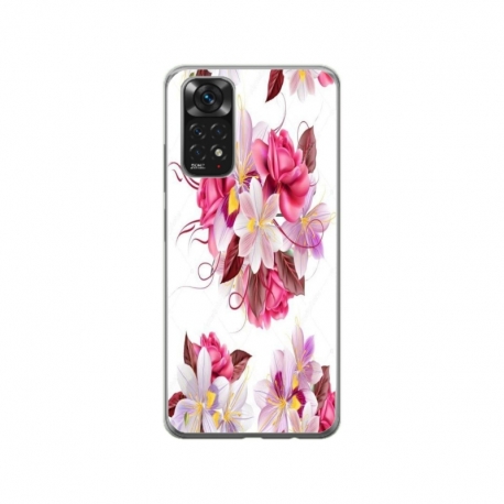 Husa personalizata tip carcasa HQPrint pentru Xiaomi Redmi Note 11, model Flowers 4, multicolor, S1D1M0040