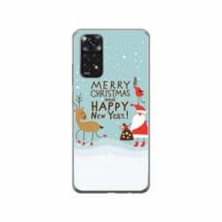 Husa personalizata tip carcasa HQPrint pentru Xiaomi Redmi Note 11, model Happy Christmas and New Year, multicolor, S1D1M0047