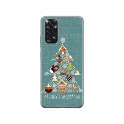 Husa personalizata tip carcasa HQPrint pentru Xiaomi Redmi Note 11, model Merry Christmas 1, multicolor, S1D1M0056