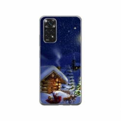 Husa personalizata tip carcasa HQPrint pentru Xiaomi Redmi Note 11, model Christmas Cottage, multicolor, S1D1M0059