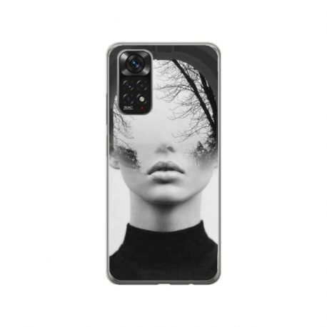 Husa personalizata tip carcasa HQPrint pentru Xiaomi Redmi Note 11, model Abstract Lady, multicolor, S1D1M0066