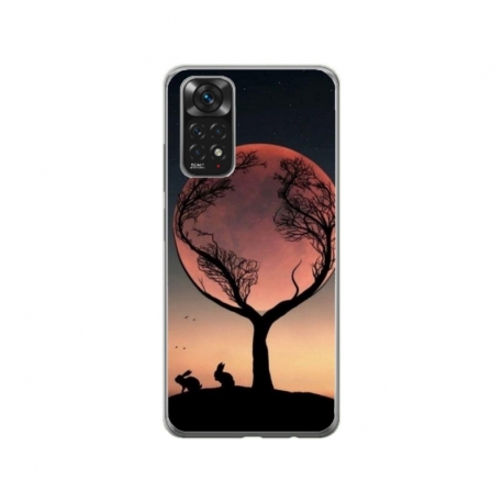 Husa personalizata tip carcasa HQPrint pentru Xiaomi Redmi Note 11, model Moon Tree, multicolor, S1D1M0068