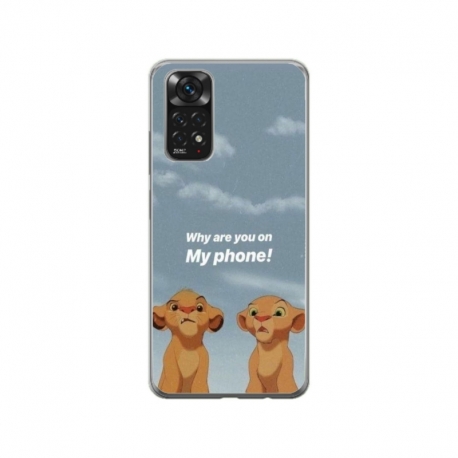 Husa personalizata tip carcasa HQPrint pentru Xiaomi Redmi Note 11, model Why are you on my phone, multicolor, S1D1M0220