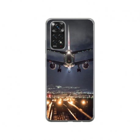 Husa personalizata tip carcasa HQPrint pentru Xiaomi Redmi Note 11, model Airplane Landing, multicolor, S1D1M0266