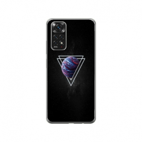 Husa personalizata tip carcasa HQPrint pentru Xiaomi Redmi Note 11, model Triangle Planet, multicolor, S1D1M0278