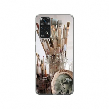 Husa personalizata tip carcasa HQPrint pentru Xiaomi Redmi Note 11, model Brush, multicolor, S1D1M0282