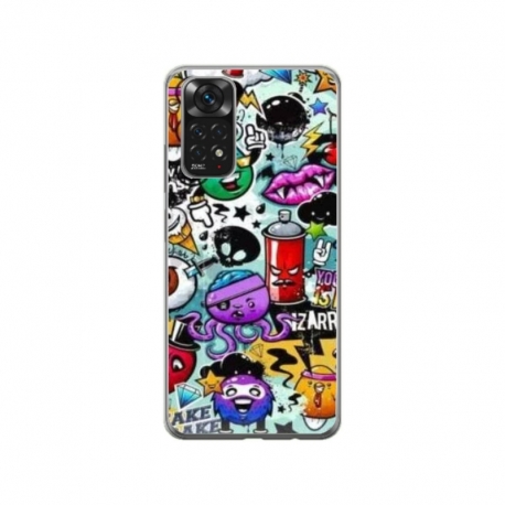 Husa personalizata tip carcasa HQPrint pentru Xiaomi Redmi Note 11, model Grafitti, multicolor, S1D1M0289