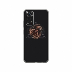 Husa personalizata tip carcasa HQPrint pentru Xiaomi Redmi Note 11, model Triangle Rose, multicolor, S1D1M0316