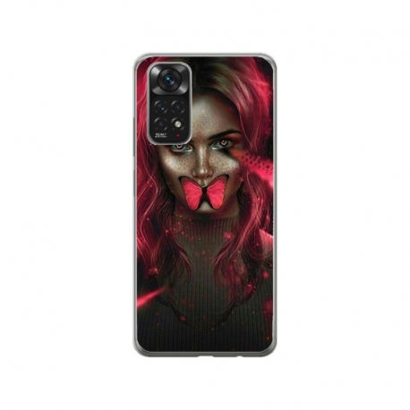 Husa personalizata tip carcasa HQPrint pentru Xiaomi Redmi Note 11, model Butterfly Mouth 2, multicolor, S1D1M0352