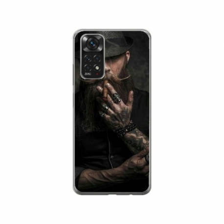 Husa personalizata tip carcasa HQPrint pentru Xiaomi Redmi Note 11, model Beard Man, multicolor, S1D1M0355