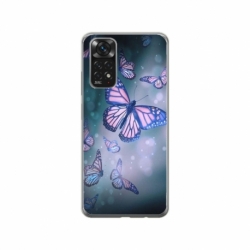 Husa personalizata tip carcasa HQPrint pentru Xiaomi Redmi Note 11S, model Butterfly 1, multicolor, S1D1M0028