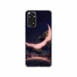Husa personalizata tip carcasa HQPrint pentru Xiaomi Redmi Note 11S, model Moon in the Trees, multicolor, S1D1M0331