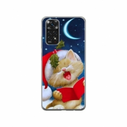 Husa personalizata tip carcasa HQPrint pentru Xiaomi Mi 10T 5G, model Christmas Cat, multicolor, S1D1M0048
