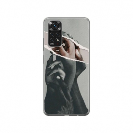 Husa personalizata tip carcasa HQPrint pentru Xiaomi Mi 10T 5G, model Black and White Hands, multicolor, S1D1M0300