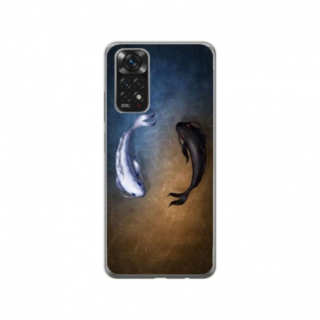 Husa personalizata tip carcasa HQPrint pentru Xiaomi Mi 10T 5G, model Ying and Yang Fish, multicolor, S1D1M0390