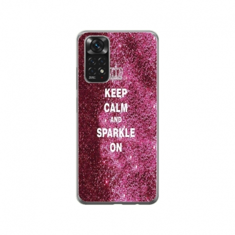 Husa personalizata tip carcasa HQPrint pentru Xiaomi Mi 10T Pro 5G, model Keep Calm and Sparkle On, multicolor, S1D1M0252