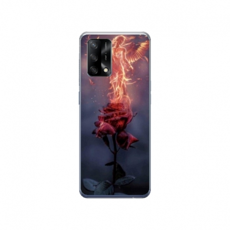 Husa personalizata tip carcasa HQPrint pentru Xiaomi Redmi 12T, model Fire Rose, multicolor, S1D1M0158