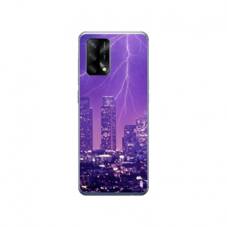 Husa personalizata tip carcasa HQPrint pentru Xiaomi Redmi 12T, model Purple Lightning, multicolor, S1D1M0354