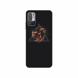 Husa personalizata tip carcasa HQPrint pentru Xiaomi Redmi 10, model Triangle Rose, multicolor, S1D1M0316