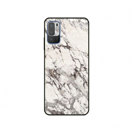 Husa personalizata tip carcasa HQPrint pentru Xiaomi Redmi 10, model White Marble, multicolor, S1D1M0325