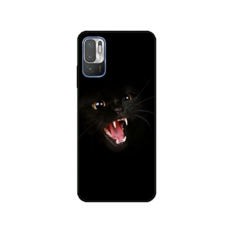 Husa personalizata tip carcasa HQPrint pentru Xiaomi Redmi Note 10 5G, model Black Cat 2, multicolor, S1D1M0016