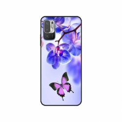 Husa personalizata tip carcasa HQPrint pentru Xiaomi Redmi Note 10 5G, model Butterfly 2, multicolor, S1D1M0029
