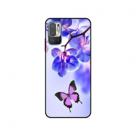 Husa personalizata tip carcasa HQPrint pentru Xiaomi Redmi Note 10 5G, model Butterfly 2, multicolor, S1D1M0029