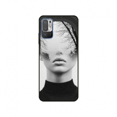 Husa personalizata tip carcasa HQPrint pentru Xiaomi Redmi Note 10 5G, model Abstract Lady, multicolor, S1D1M0066