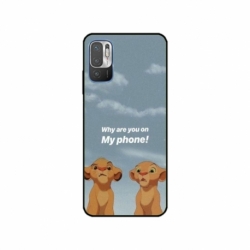 Husa personalizata tip carcasa HQPrint pentru Xiaomi Redmi Note 10 5G, model Why are you on my phone, multicolor, S1D1M0220