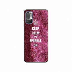 Husa personalizata tip carcasa HQPrint pentru Xiaomi Redmi Note 10 5G, model Keep Calm and Sparkle On, multicolor, S1D1M0252
