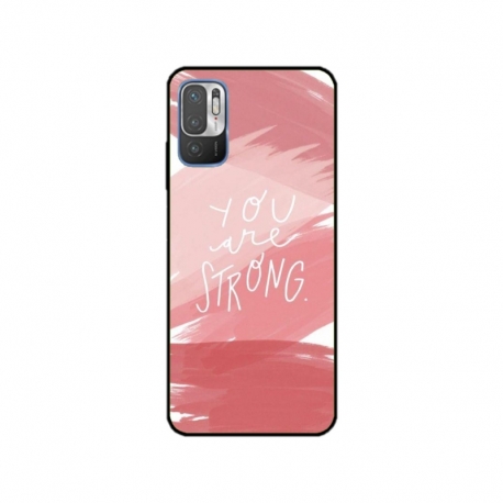 Husa personalizata tip carcasa HQPrint pentru Xiaomi Redmi Note 10 5G, model You are Strong, multicolor, S1D1M0275