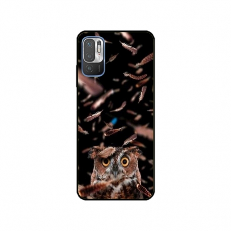Husa personalizata tip carcasa HQPrint pentru Xiaomi Redmi Note 10 5G, model Owl, multicolor, S1D1M0334