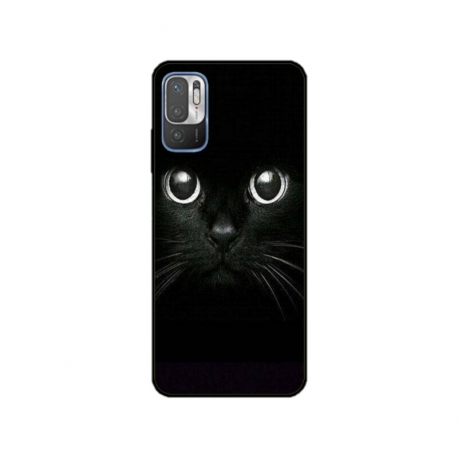 Husa personalizata tip carcasa HQPrint pentru Xiaomi Redmi 10 5G, model Black Cat 1, multicolor, S1D1M0015