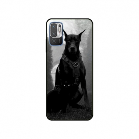 Husa personalizata tip carcasa HQPrint pentru Xiaomi Redmi 10 5G, model Doberman, multicolor, S1D1M0018