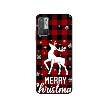 Husa personalizata tip carcasa HQPrint pentru Xiaomi Redmi 10 5G, model Merry Christmas Reindeer 2, multicolor, S1D1M0050